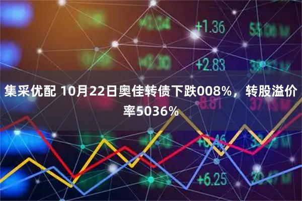 集采优配 10月22日奥佳转债下跌008%，转股溢价率5036%